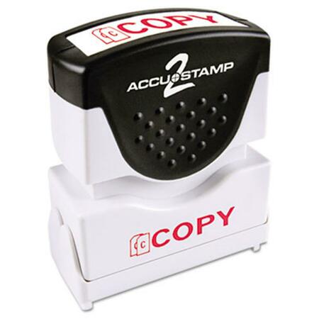 CONSOLIDATED STAMP MFG Accustamp2 Shutter Stamp with Anti Bacteria- Red- COPY- 1.63 x .5 35594
